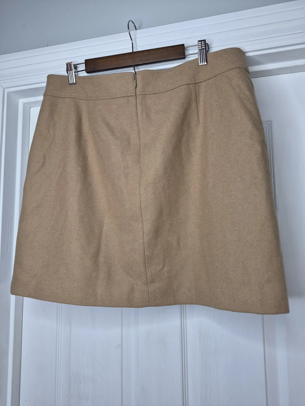 J. Crew Tan A-Line Wool Skirt Size 16 NWT